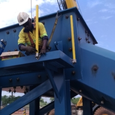 ASSEMLING OF SAG MILL FEED CHUTE AT NEWMONT AHAFO