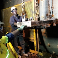 REMOVAL OF A PINION BASE PLATE FOR RE-ALIGNMENT AT GOLDEN STAR BOGOSO - Copy